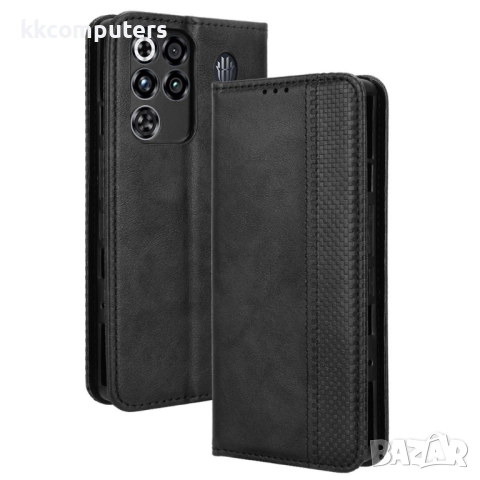 Кожен Ретро Калъф за ZTE nubia RedMagic 11 Pro 5G / 11 Pro+ 5G- Магнитно затваряне, Държач за карти 