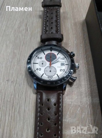 Мъжки  ръчен Часовник Citizen Eco-Drive Chronograph дата,ден час в месеца, снимка 7 - Мъжки - 44382611