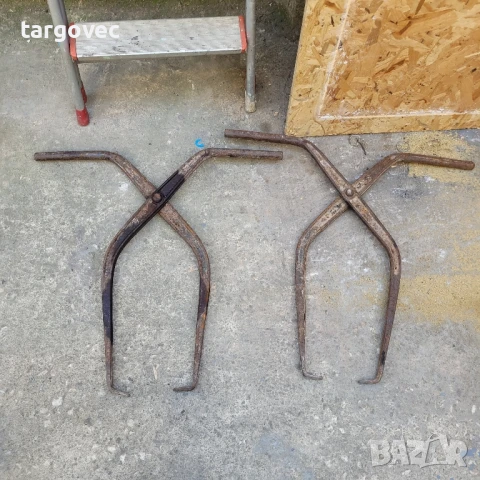 чифт немски ковани клещи за бордюри релси
