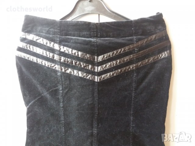 Невероятна пола H&M от кадифе модел рибена опашка, снимка 8 - Поли - 19855511