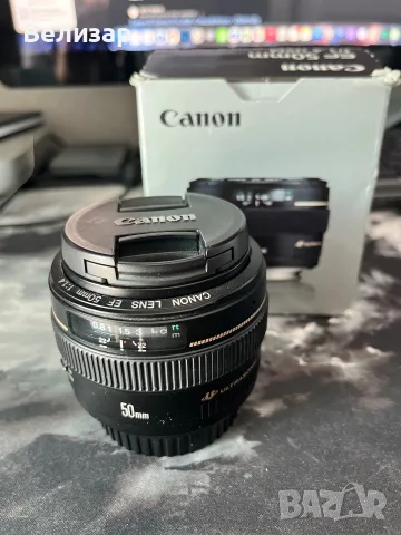 Обектив CANON EF-50mm 1.4 USM  ultrasonic, снимка 3 - Обективи и филтри - 56126700