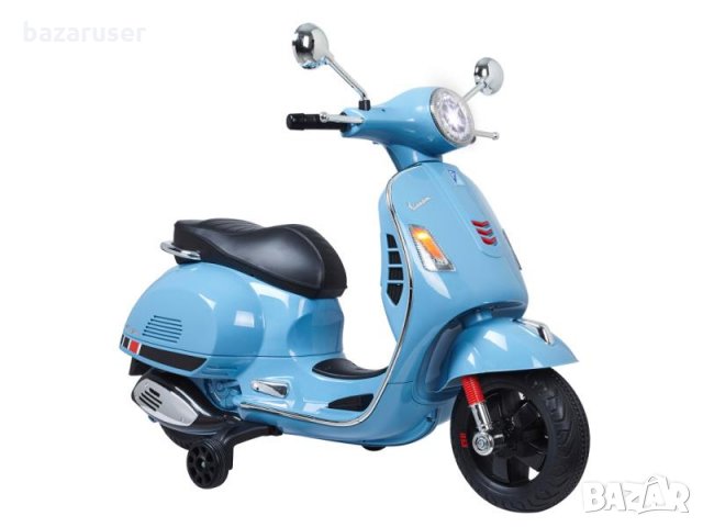 Детски Акумулаторен Мотор Vespa -синя, снимка 2 - Електрически играчки - 31049017