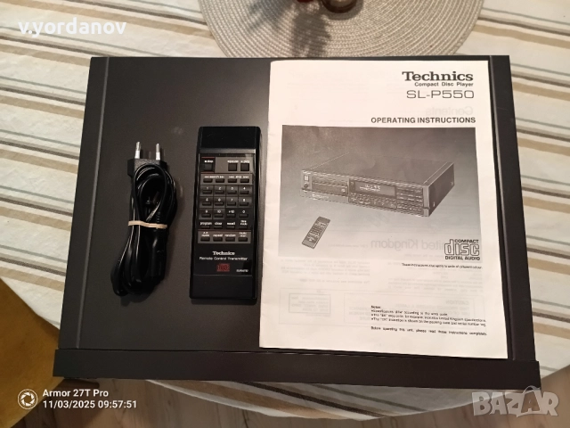 Technics SL-P550 с дистанционно и инструкция, снимка 2 - Ресийвъри, усилватели, смесителни пултове - 52272155