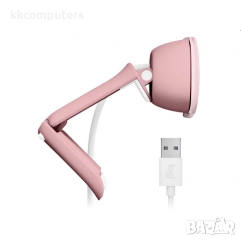Logitech Brio 100 Full HD Webcam - ROSE Уеб Камера, снимка 6 - Друга електроника - 51908637