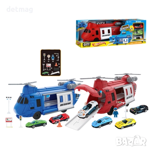 Хеликоптер и 3 метални коли - 2 в 1 DARENLAND, снимка 2 - Образователни игри - 52624182