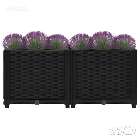 vidaXL Повдигната леха 80x40x38 см, полипропилен, снимка 7 - Саксии и кашпи - 56146615