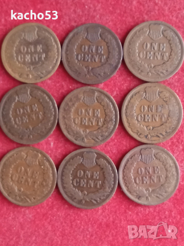 1 цент 1900,1,2,3,4,5,6,7,8 г. САЩ, снимка 6 - Нумизматика и бонистика - 54237839