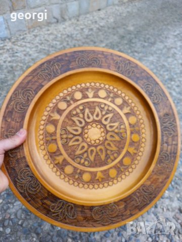 Голяма дървена чиния за стена дърворезба    18/2, снимка 7 - Декорация за дома - 39719235