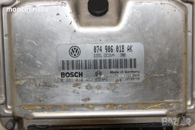 Моторен компютър VW Transporter T4 (1996-2003г.) 074 906 018 AK / 0281010462 / 074906018AK EDC15VM+, снимка 2 - Части - 50425953