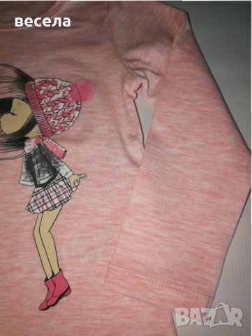 Блузки памучни с картинка момиче , снимка 2 - Детски Блузи и туники - 32167230
