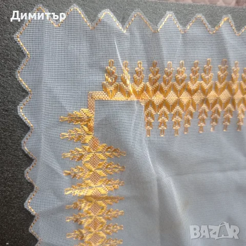 Ретро ръчно бродирани карета (8 бр.) – уникална прозрачна/найлонова панама, снимка 8 - Декорация за дома - 55903064