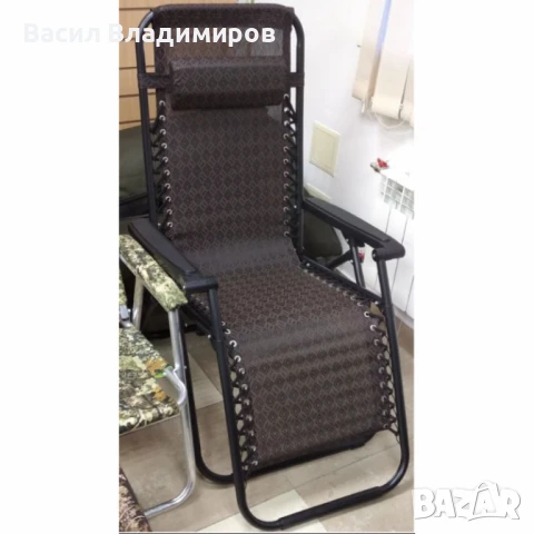 Плажен стол-шезлонг с възглавничка 175x52 см NS6318, снимка 2 - Басейни и аксесоари - 50734964