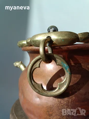 Vintage , медни казани с бронзови дръжки, дракони. , снимка 7 - Антикварни и старинни предмети - 50204317