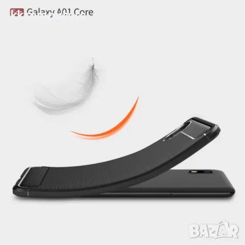 Samsung Galaxy A01 Core Удароустойчив Carbon Fiber Калъф и Протектор, снимка 8 - Калъфи, кейсове - 48625484