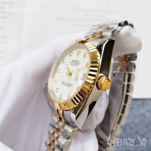 Дамски часовник Rolex Lady-Datejust Gold/White с автоматичен механизъм, снимка 6 - Дамски - 42744525