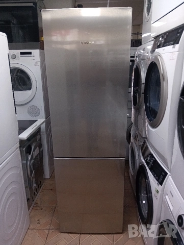 Иноксов комбиниран хладилник с фризер Бош Bosch А++ с две години гаранция!