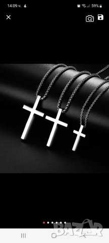 Синджир с кръст стомана., снимка 5 - Колиета, медальони, синджири - 38267283
