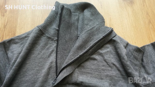 SELECTED Shine Zip Neck EXP 100% Merino Wool размер XL за лов риболов блуза 100% Мерино Вълна - 532, снимка 5 - Блузи - 42785117