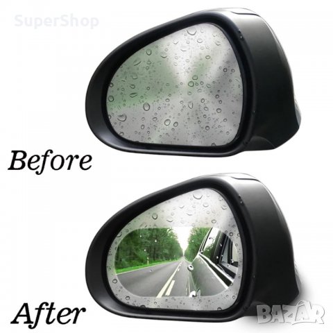 2в1 Защитно фолио за огледала огледало против дъжд и отблясъци кола, снимка 7 - Аксесоари и консумативи - 39288081
