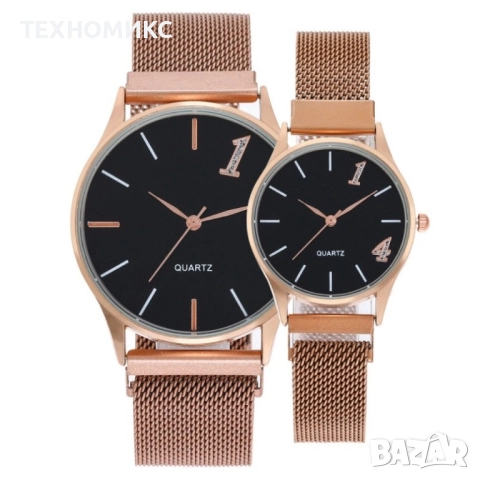 Комплект от 2 бр часовници за двойки , снимка 8 - Мъжки - 51578246