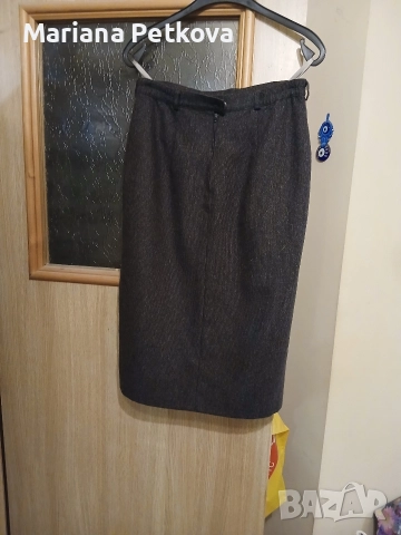 Вълнена пола с плоха, снимка 3 - Поли - 52817117