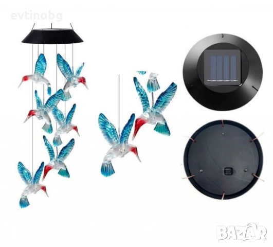 Многоцветна LED соларна лампа Колибри – Елегантно и екологично осветление за вашата градина и тераса, снимка 4 - Градински мебели, декорация  - 53877823