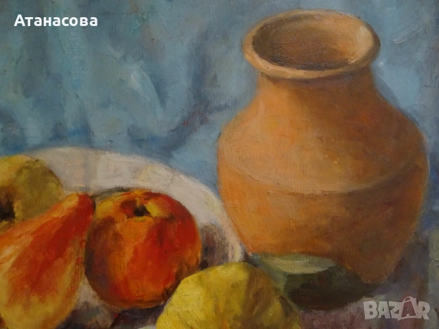 ТАНЯ ТАНЧЕВА картина Натюрморт масло 1990 г #2, снимка 4 - Картини - 54164685