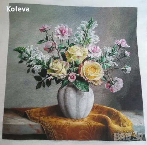 Гоблен Букет цветя по картина на Питер Вагеманс, снимка 2 - Гоблени - 32144869