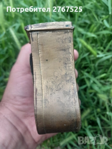 Стара паласка фишеклък кутийка барутница пищов пушка, снимка 6 - Колекции - 51506155