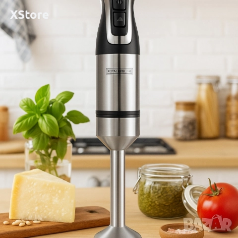 Ръчен пасатор Royalty Line RL-ESTM800, 800W с неръждаема стомана и регулатор на скоростта, снимка 3 - Чопъри и пасатори - 52218636