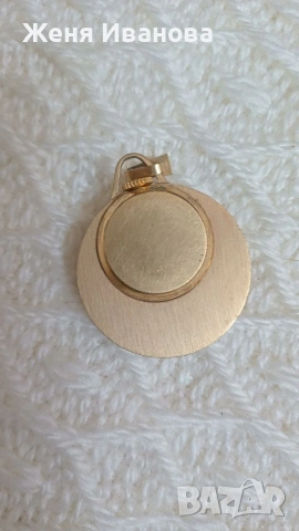 Позлатен часовник кулон, снимка 3 - Дамски - 54357721