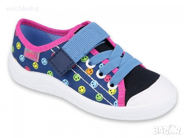 Пантофи за момиче розова Усмивки дишаща подметка и анатомично ходило Бефадо BEFADO 251X162 ( 25-30 ), снимка 1