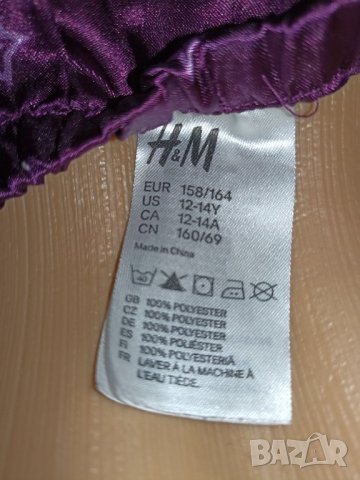 Н&М-Сатенени лилави шорти на звездички XS,S, снимка 4 - Бельо - 38313064