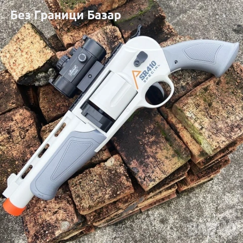 Нова Играчка бластер с въртящ барабан 5 изстрела 60 стрелички за деца игра, снимка 9 - Други - 54046777