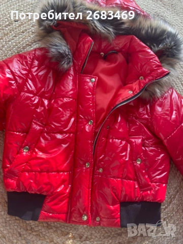 Зимно червено яке, снимка 2 - Якета - 53285984