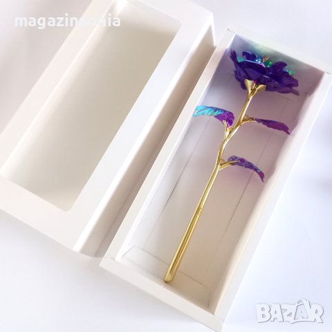 Romantic Violet Rose//Очарователна ''Вечна Роза" в преливащи цветове+подаръчна кутия, снимка 4 - Подаръци за жени - 44429275