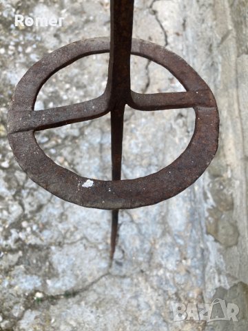 Стар ръчно кован шиш за печене на месо, снимка 10 - Антикварни и старинни предмети - 40238968