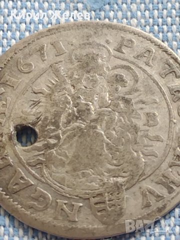 Сребърна монета 6 кройцера 1671г. Леополд първи Кремниц Унгария 13774, снимка 7 - Нумизматика и бонистика - 42890187