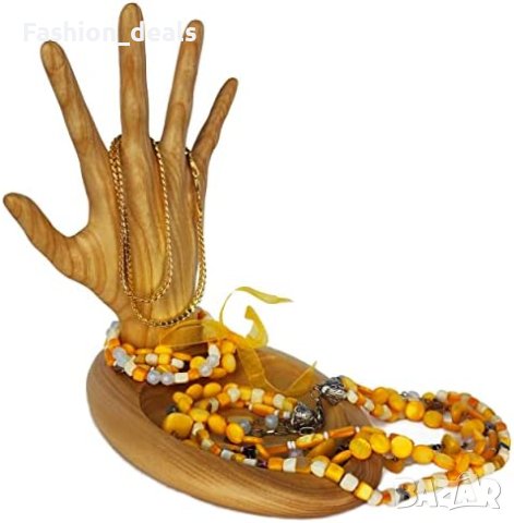 Нова дървена стойка за бижута манекен ръка пръстени поставка пръстен, снимка 6 - Други - 40364523