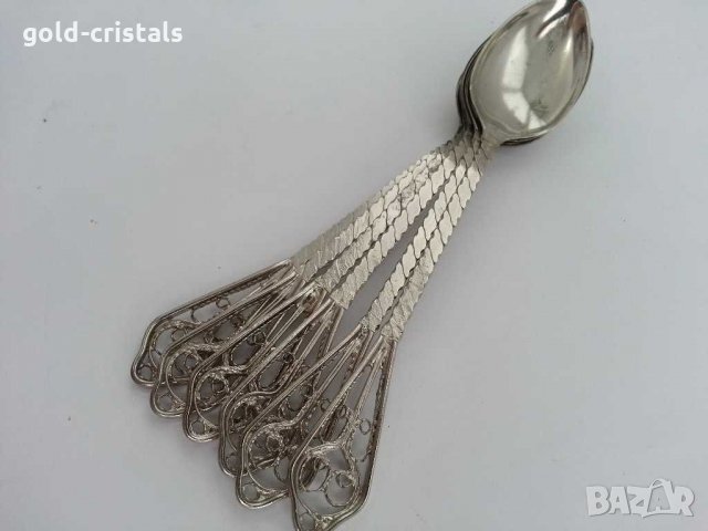  Стари руски лъжички филигран, снимка 4 - Антикварни и старинни предмети - 29571004