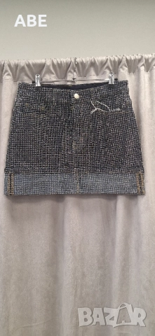 Дънкова пола с камъни 