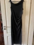 Нова дълга елегантна черна рокля на бели  точки , снимка 2