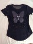 Дамска блуза с пеперуда , снимка 1 - Тениски - 38323471