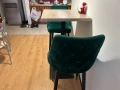 К-Т маса и Бар СТОЛОВЕ 2БР тъмнозелени/кадифе, снимка 5