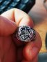 Супер детайлен келтски мъжки пръстен с печат 925 размер9-10 (не съм сигурен дали е 100% сребро, но м, снимка 5
