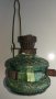 Лампа петролна стъклена, антик, снимка 1 - Антикварни и старинни предмети - 33983930