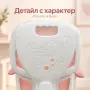 Детски ергономичен стол за бюро с поставка за крака, розов, снимка 6