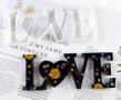 Love HOME надпис табела грамадни букви силиконов молд форма калъп за гипс шоколад смола, снимка 2