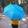 2438 Сгъваем автоматичен чадър с UV защита, едноцветен, двоен автомат, снимка 2