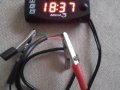 ПРОМО 3в1 Качествен дигитален часовник термометър волтметър светещи цифри за кола автомобил мотор, снимка 1 - Аксесоари и консумативи - 29753129